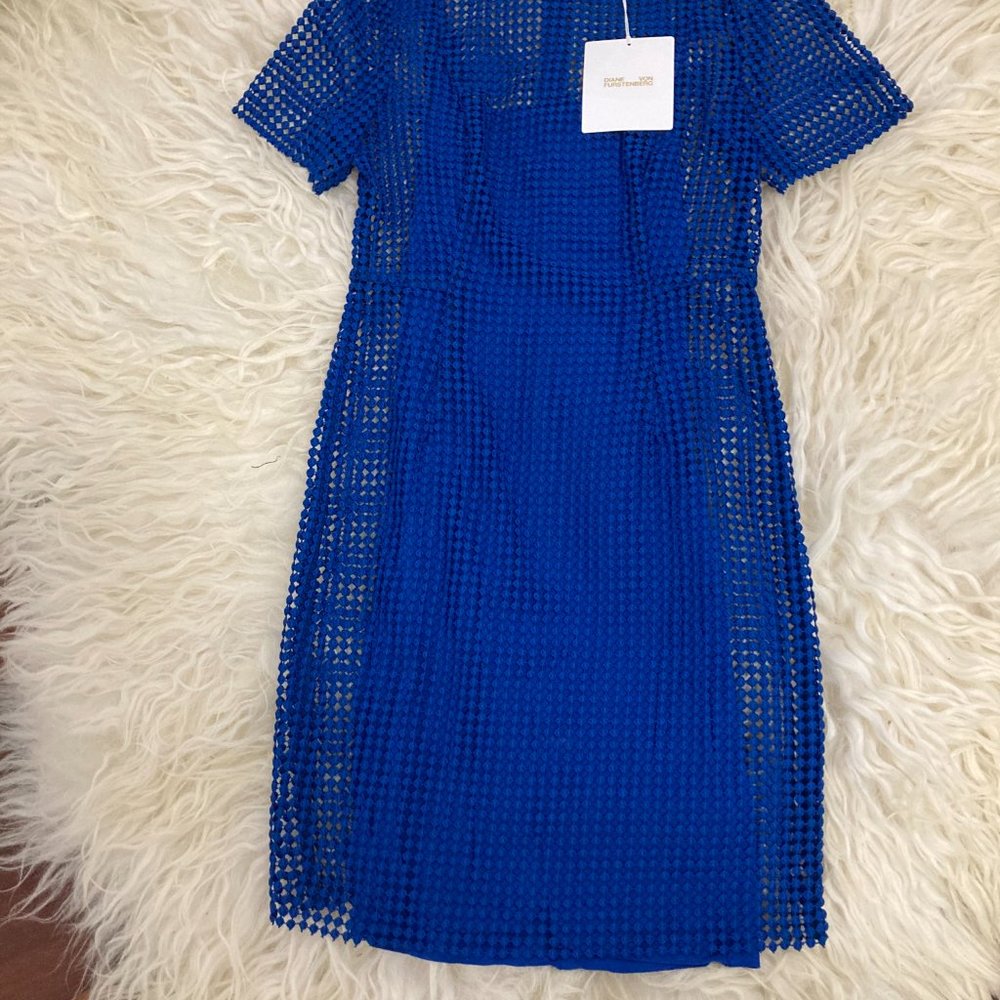 DIANE VON FURSTENBERG Chain Lace Dress 0061 - Picture 4 of 15